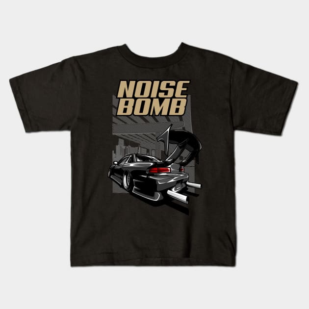 Nissan Silvia Noise Bomb Kids T-Shirt by racingfactory